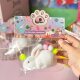 2-Pack Creative Realistic Cute White Rabbit Squishy Fun Gift Rabbit Stress Relief Slow Rebound Children's Toy