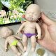2-Pack Natasha Palm-Sized Dolls That Blow Bubbles, Cute Little Black and White Dolls, Stress-Relief Toys