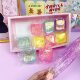 2-Pack Creative Gold Powder Ice Cube Maltose Squishy Toys, Soft and Easy to Knead, Slow Rebound Stress Relief Toy for Children