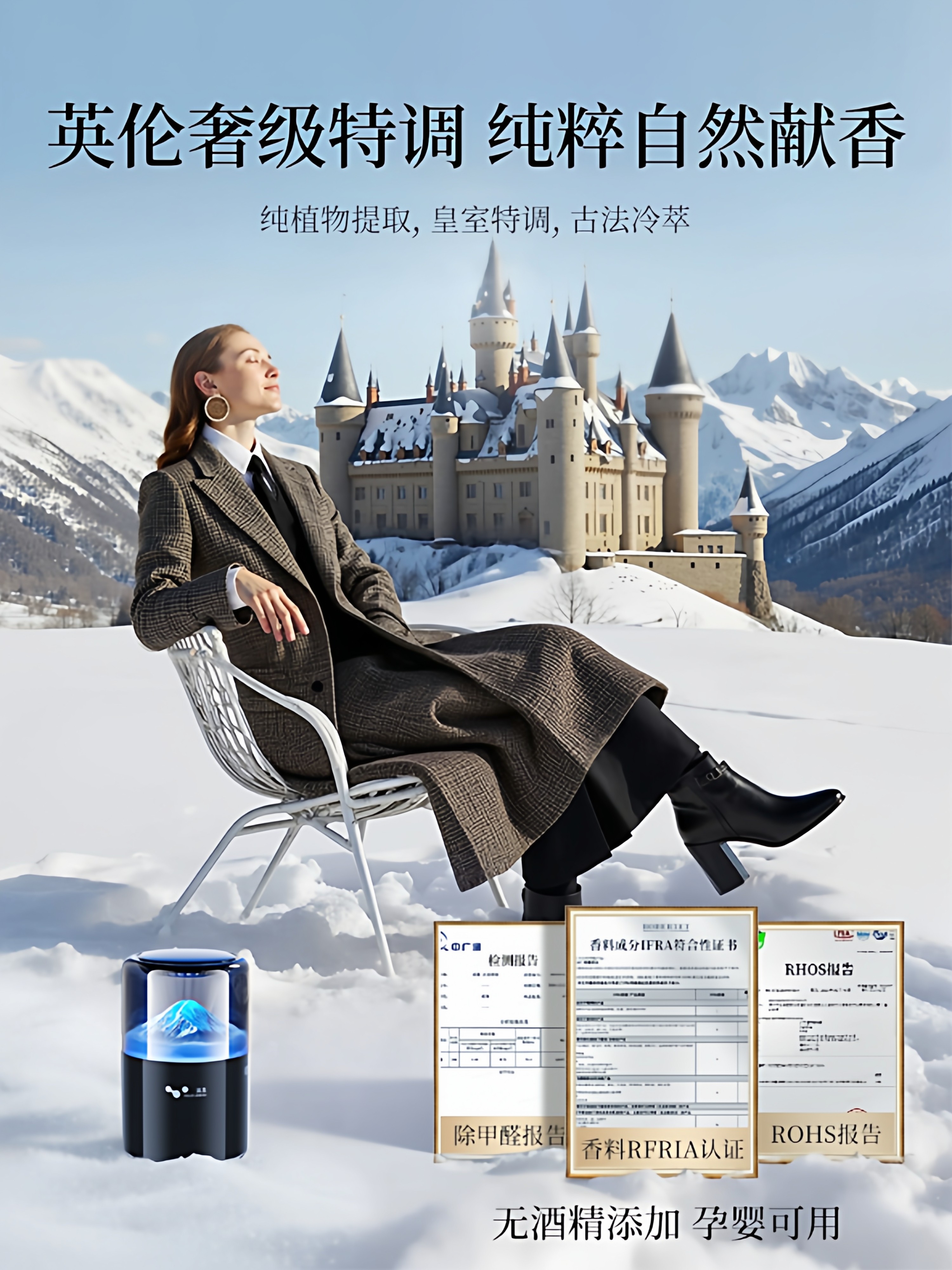 Mount Fuji Car Air Freshener 2025 New Model Long-Lasting Fragrance Car Perfume for Men and Women, Premium Fragrance