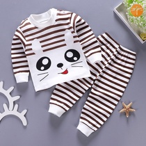  Childrens autumn pajamas underwear set pure cotton baby autumn clothes autumn pants 0-7 years old boys and girls spring and autumn infants
