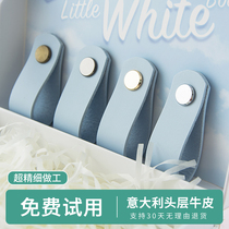 Nordic ins style hipster modern minimalist wardrobe shoes Cabinet TV cabinet door leather handle drawer leather handle