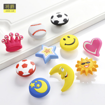 Childrens room Kindergarten childrens room Soft rubber anti-collision color cartoon cute soft handle Wardrobe door drawer handle