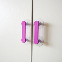 Candy color powerful seamless bathroom wall adhesive hook kitchen nail-free adhesive hook hook hook non-punch sliding door handle