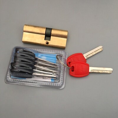 Anti-theft door lock core pure copper old-fashioned double-switch door lock core Household full copper ABc lock core