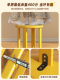 Solid Wood Stacking Stool for Home Use, Stackable, Sturdy and Durable, Foldable Stool, Dopamine-Colored Living Room Stacking Round Stool
