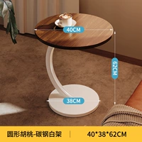 Круглый однослойный ❤ Walnite-Un-Carbon Steel White Shelf 61x40x35