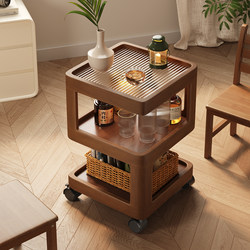Movable Side Table Living Room Sofa Coffee Table Middle Ancient Side Table Bedroom Bedside Table Balcony Table Trolley Storage Rack