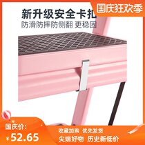 Folding ladder home thickened three or four steps telescopic lightweight aluminum alloy stair stool multi-function indoor Herrick ladder
