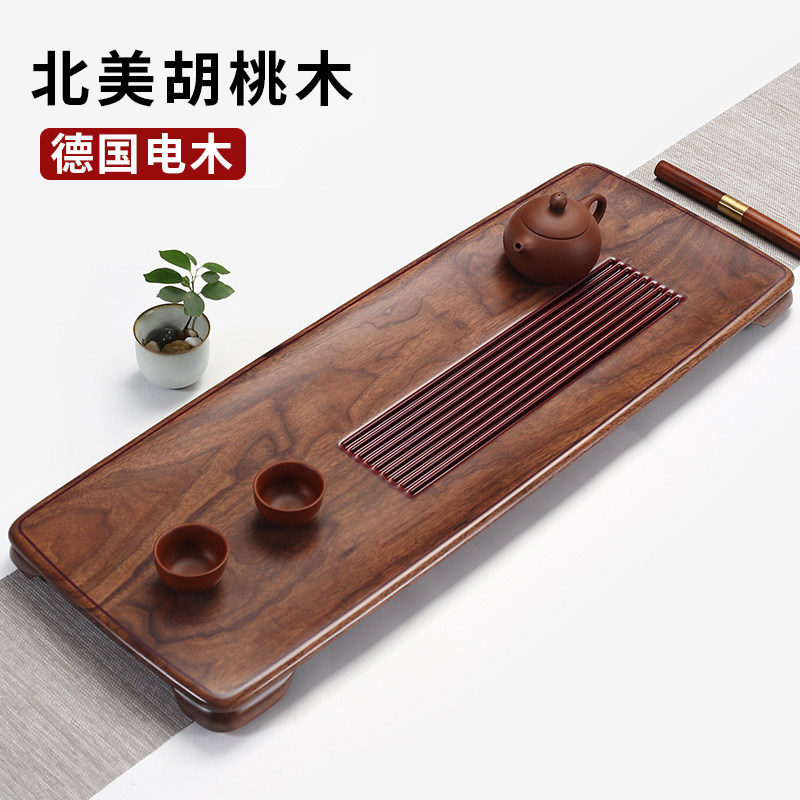 Walnuts solid wood tea tray inlaid with German electric wood tea table Home Jane about dry foam Living room Tea Sea tea set tray Original