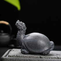 Stone room said hand-carved Wu Jinshi tea pet tea table decoration Dragon turtle can raise tea accessories Tea table decoration