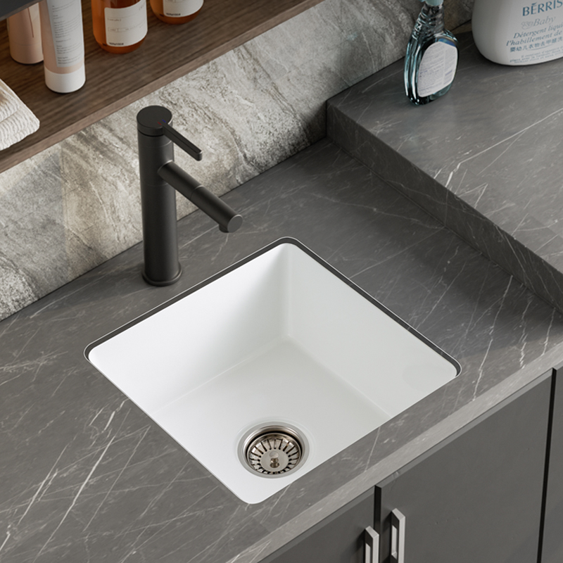 Ceramic Sink Wash Basin Rectangular Sink Kitchen Dishwashing Balcony Laundry Pool Outdoor Hand Wash Basin Single Sink
