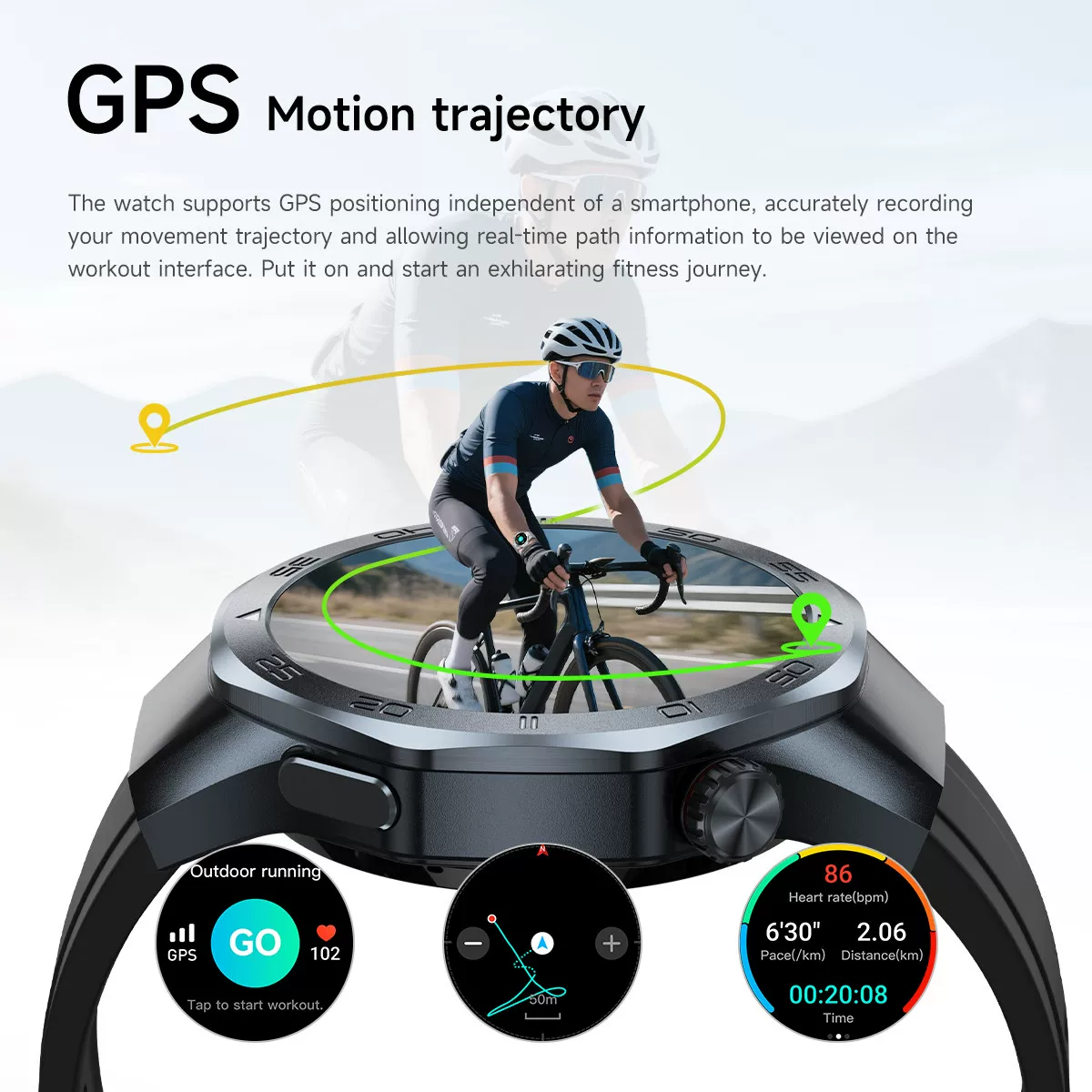 Умные часы с GPS-отслеживанием, компас, смарт-часы