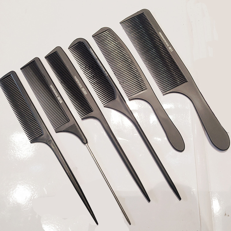 Disc hair styling partition pointed tail comb carbon fiber antistatic high temperature resistant dense tooth hairdressing professional pick up hair