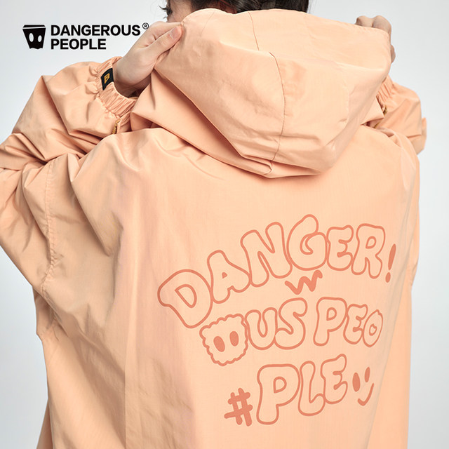 Dangerouspeople Joker Xue dsp embroidery casual fashion trendy outdoor mid-length hooded windbreaker jacket