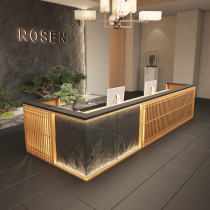 High-end customized new Chinese style bar cashier health shop tea shop foot bath restaurant noodle shop catering front desk reception