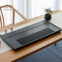 View home natural Wujin Stone tea tray dry bubble drainage two-in-one simple stone tea table black gold stone Tea Sea
