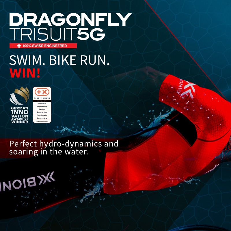 X-BIONIC dragonfly full-course iron three-suit running and swimming with swimming even tracksuit Trisuit 5G