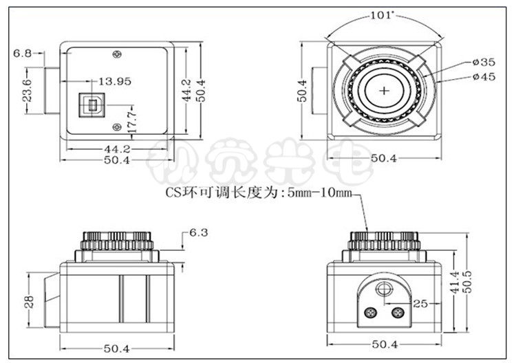 Промышленные Камеры/Видеокамеры usb工业相机 免驱高清200万彩色 工业摄像头 机器视觉显微镜相机