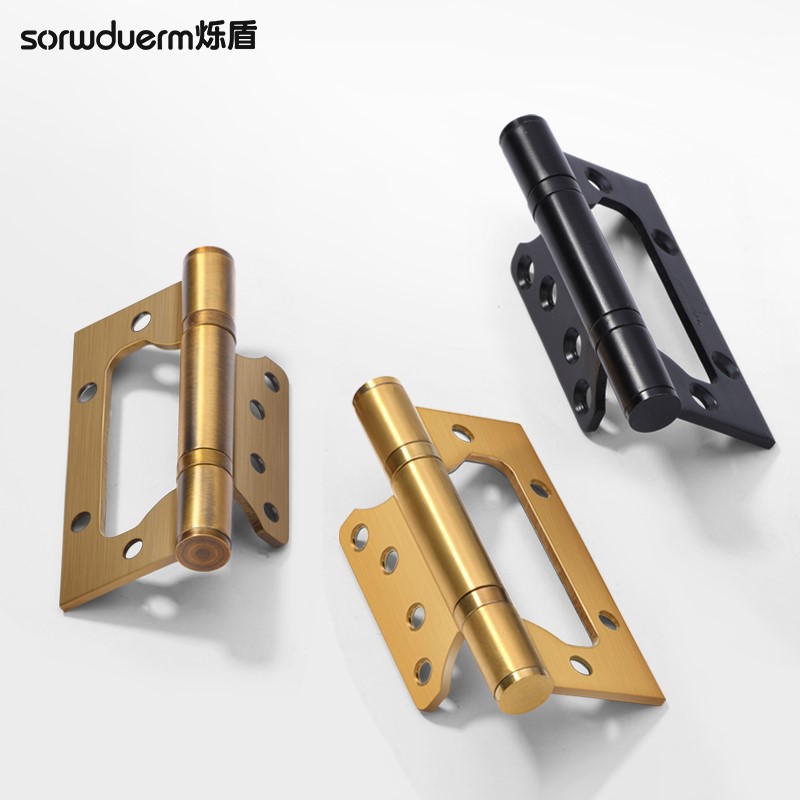 Stainless steel hinge wooden door thickened primary-secondary hinge free of notching room door hinge inch hinge monolithic sheet Qinggu