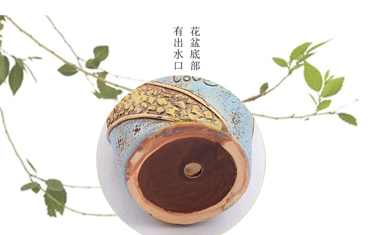 Flowerpot ceramic sale domestic large clearance of large diameter more than simple Korean meat meat plant new meat flower pot