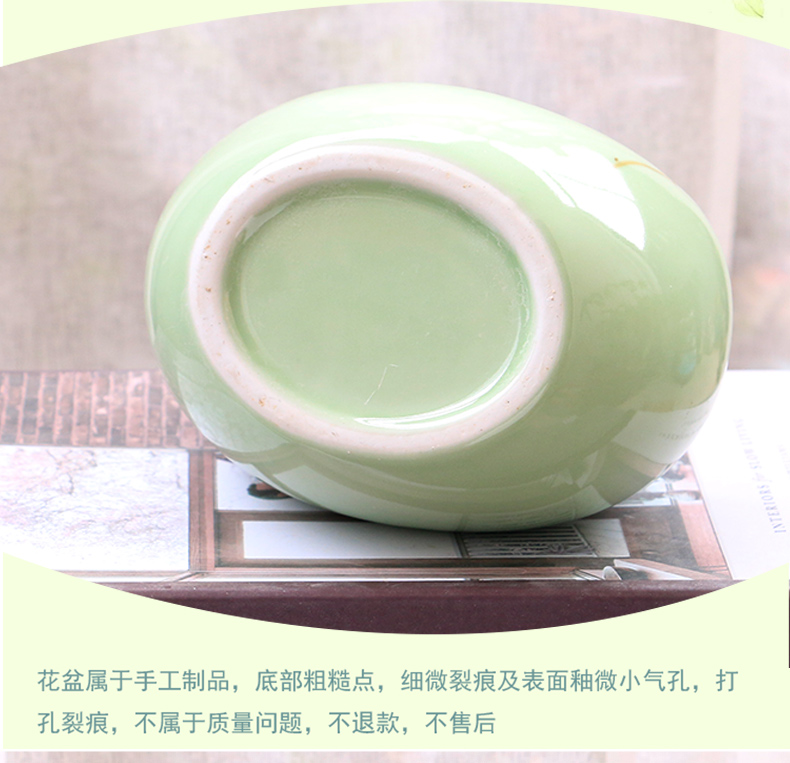 Large hydroponic fleshy flowerpot creative copper bowl lotus lotus lotus grass without special offer a clearance hole money ceramics