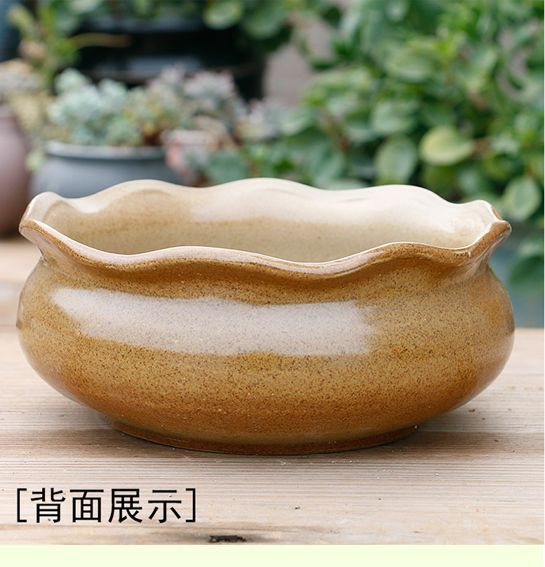Creative fleshy flower POTS, large diameter platter is ceramic contracted character large extra large clearance meat potted the plants
