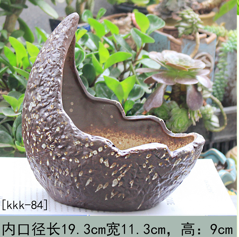 Creative fleshy pot move basin large Gao Jian about meat meat the plants green plant POTS coarse pottery basin of breathable specials