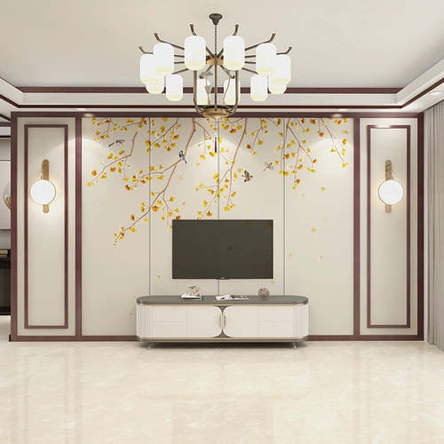 Индивидуальная новая китайская стиль цветок, птиц и птиц гинкго лист гостиной