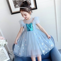 Pengpeng gauze skirt girl dress summer dress new girl dress children Foreign style pop Aisha Aisha Aisha dress