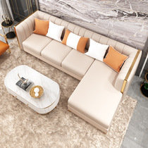 Light Extravagant Sofa Modern Minima Genuine Leather Living Room Small House Style American Leather Sofas Combine Customizable Furniture
