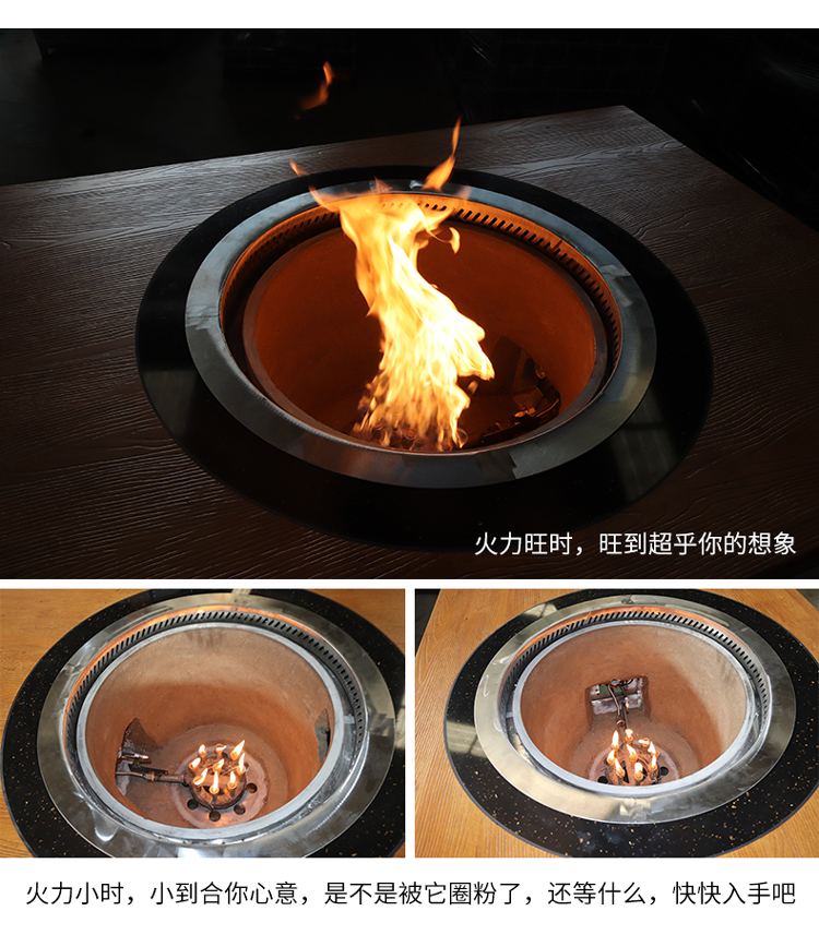 Bếp củi, thương mại và thương mại, đốt củi, máy tính để bàn, bếp di động trong nhà mới, vạc ngoài trời tiết kiệm năng lượng, bếp đất - Bếp lò / bộ đồ ăn / đồ nướng dã ngoại bếp nướng ngoài trời có nắp đậy