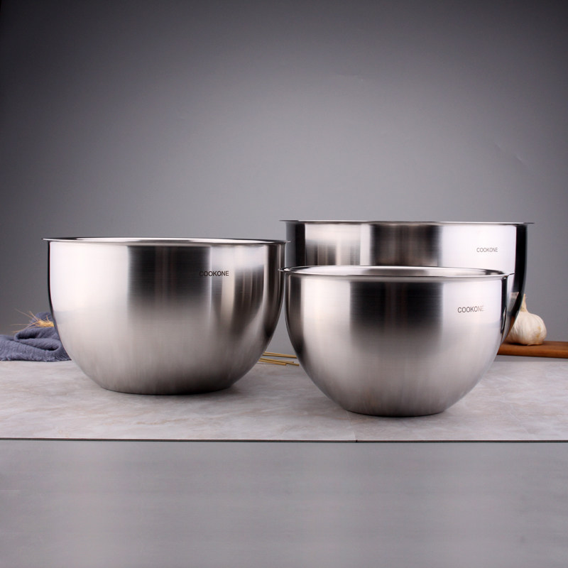 COOKONE Germany 18 10 stainless steel whipped egg basin 304 washbasin knead and face basin home big sign deepen