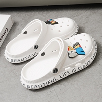 Cave shoes mens summer Baotou slippers fashion wear personality non-slip thick-soled soft bottom trend Joker Net red sandals