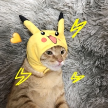 Pokémon Pokémon Pikachu Pet Supplies Cat Headgear Photo Hat Dressing Cute Headgear