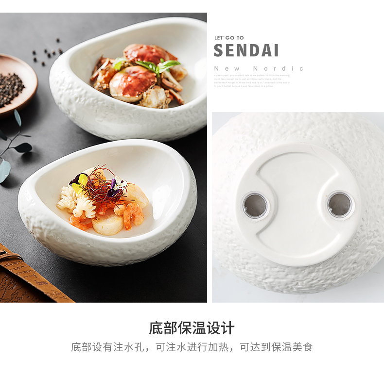 Creative artistic conception can be heat preservation 】 【 food special - shaped ceramic bowl hotel restaurant hotel tableware plate characteristics of cold dishes