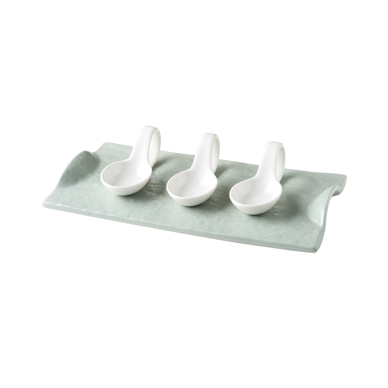 Japanese ceramics stone rectangular plates of sushi creative hotel restaurant tray caviar run the features dishes