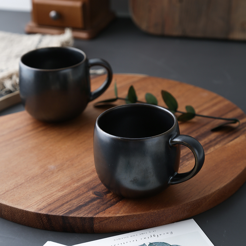 Japanese metal glaze ceramic coffee cup small capacity Italian espresso trumpet enrichment contracted hangers coffee cup