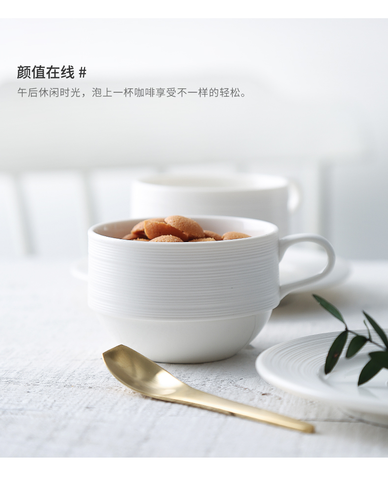 Small European - style key-2 luxury contracted ceramic coffee cups and saucers suit American Small delicate household good hangers coffee cup