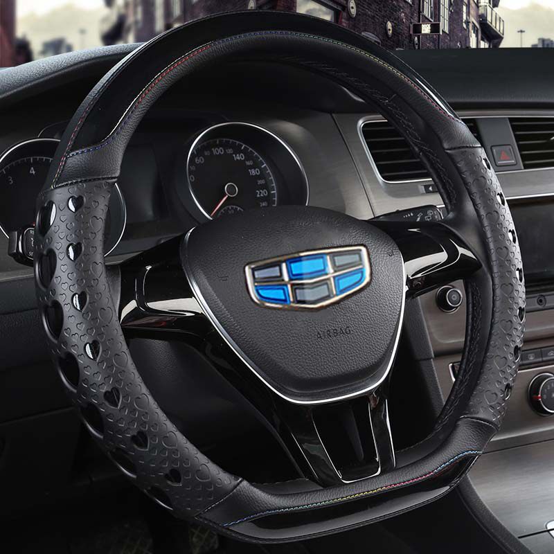 Geely Imperii Haute GL Steering Wheel Sleeve Gl Special Free Hand Stitched Steering Wheel Cover Genuine Leather-free to cover the cover of the covered cow leather