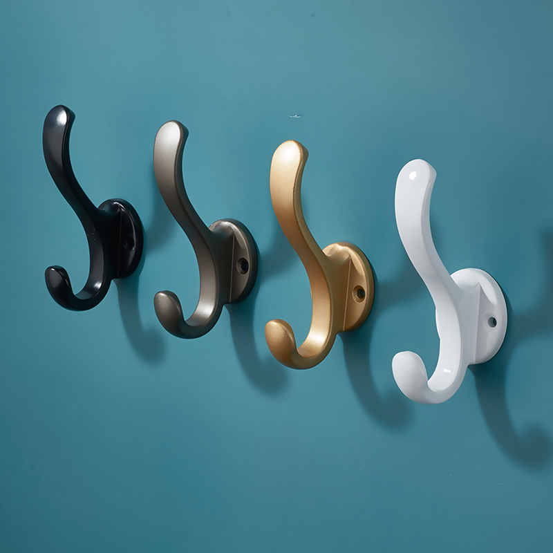 Wall-Mounted Coat Hook for Entryway, Wall-Mounted Clothes Hook, Wardrobe Hook, Single Metal Hook for Behind Shoe Cabinet Door