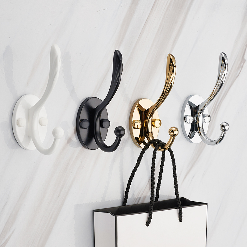 Zinc Alloy Wall-Mounted Coat Hook for Entryway, Wall-Mounted Clothes Hook for Wardrobe, Hat, Shoe Cabinet, Single Hook Zinc Alloy Wall-Mounted Coat Hook for Entryway, Wall-Mounted Clothes Hook for Wardrobe, Hat, Shoe Cabinet, Single Hook