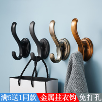 Entering shoe cabinet wardrobe clothes adhesive hook Wall Wall metal coat hook hook hook porch single hole-free