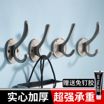 Hanging Clothes Hook Shoes Cabinet Wardrobe Clothes Hooks Into The Door Wall Wall-mounted Entrance Door Cloister Hook Xuan Guan Single Free Punch