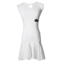 Gloria Latin Dance Costume Girls Hollow Neck Sleeveless Dress Childrens Practice Performance Costume Women 3362