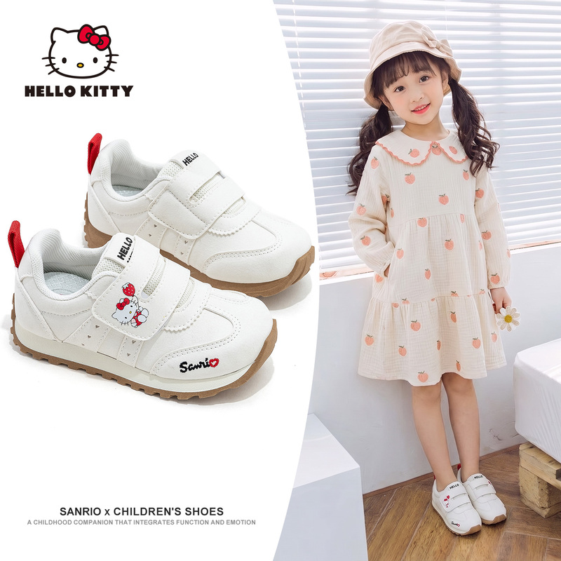 Hellokitty Kidsren's White Shoes, Girls' Sneakers, Autum New Soft-Soled Shoes, Girls' Non-Slip Casual Shoes