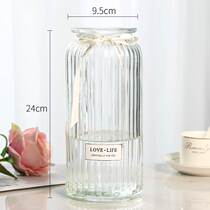 Large) Transparent Glass Vase Ornament Home Living Room Water Plants Green Plants Flowers Arrangement Vase Decoration