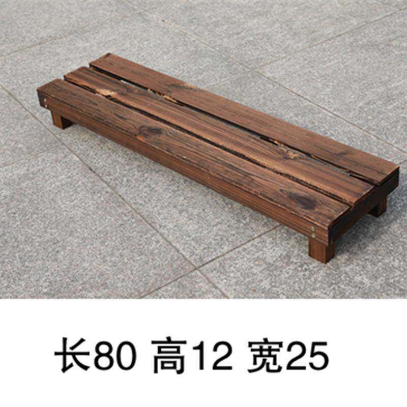 Step succulent flower stand long bench multi-layer balcony ladder carbonized anti-corrosion wood flower stand