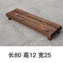 Step succulent flower stand long bench multi-layer balcony ladder carbonized anti-corrosion wood flower stand
