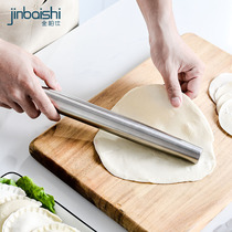 Kimbers rolling pin 304 stainless steel household catching noodle stick Rolling stick mixing stick stick Rolling stick defending noodle large